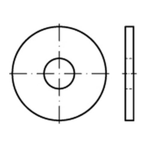 DIN 440-R/ISO 7094 Scheibe für Holzbau mit Rundloch, Edelstahl, blank