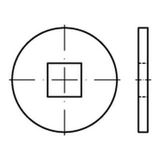 DIN 440-V/ISO 7094 Scheibe für Holzbau mit Vierkantloch