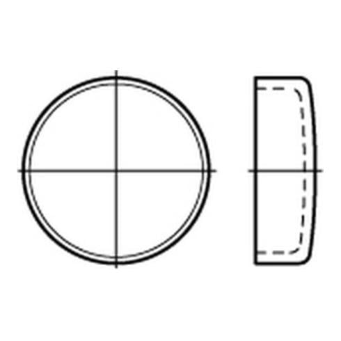 DIN 443 Verschlussdeckel zum Eindrücken, Stahl, blank