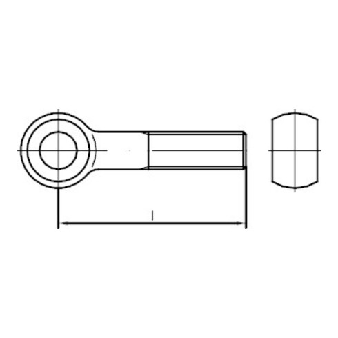 DIN 444 Augenschraube, Edelstahl A2 B M16x110 HP