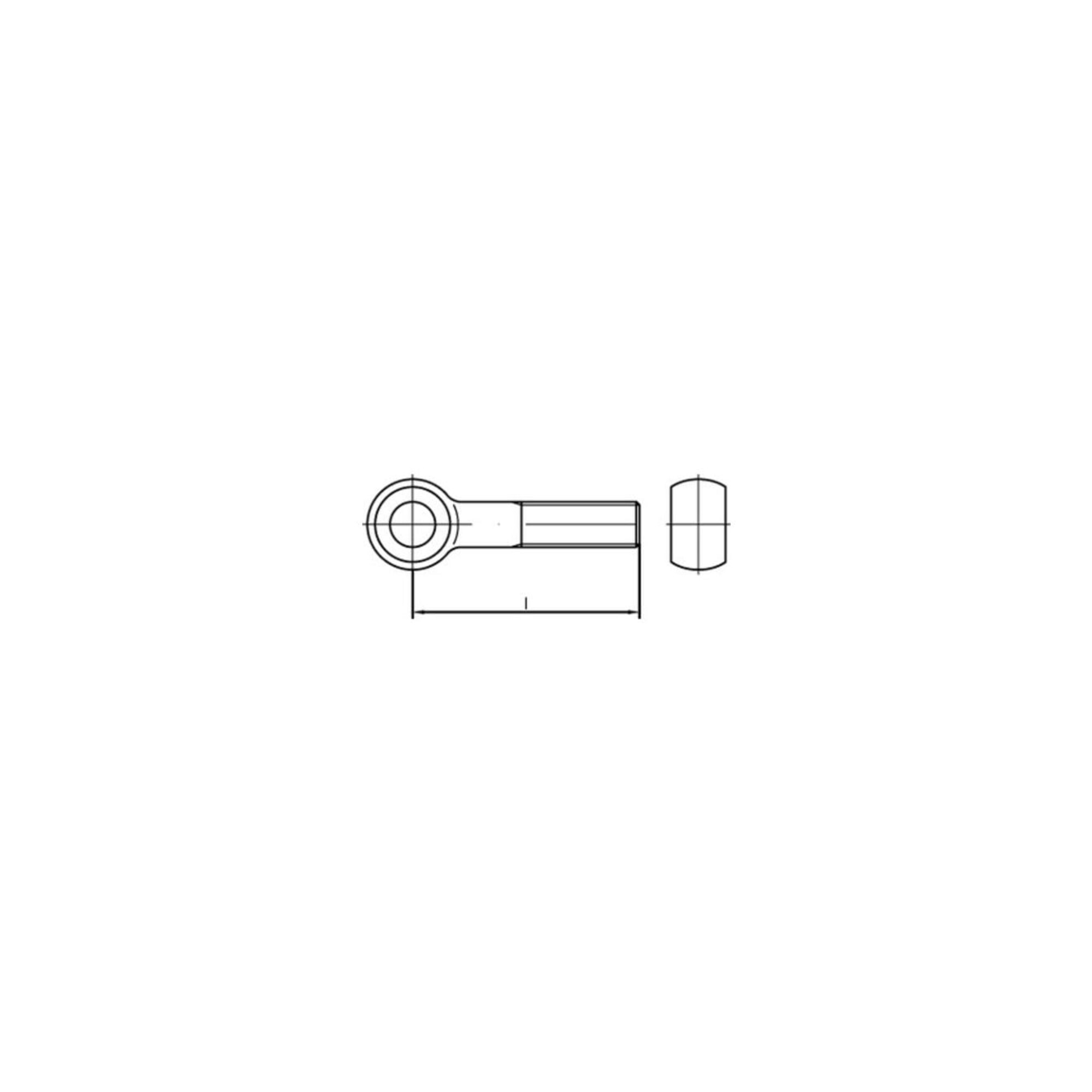 DIN 444 Form B Augenschraube M10x40 Edelstahl A2 blank ; Industrial Quality Supplies