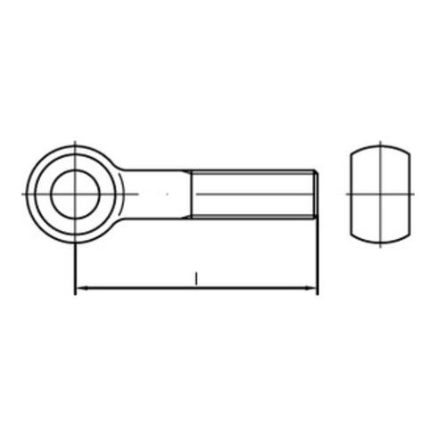 1 Stück Augenschraube DIN 444 Form B Edelstahl A2 M10X60 