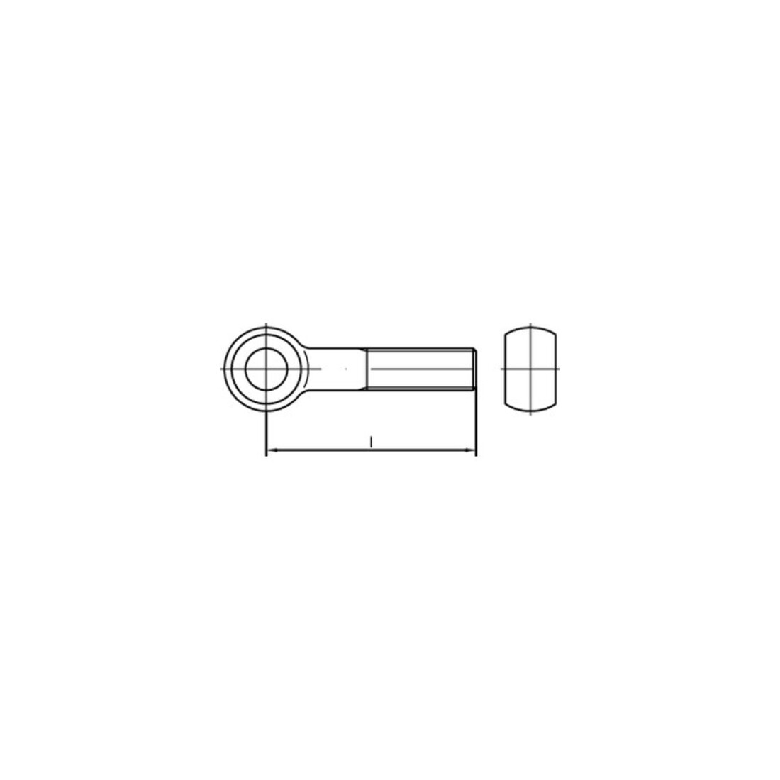 DIN 444 Form B Augenschraube M12x60 Messing blank