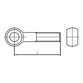 DIN 444 Form B Augenschraube M20x180 Stahl 4.6 galvanisch verzinkt