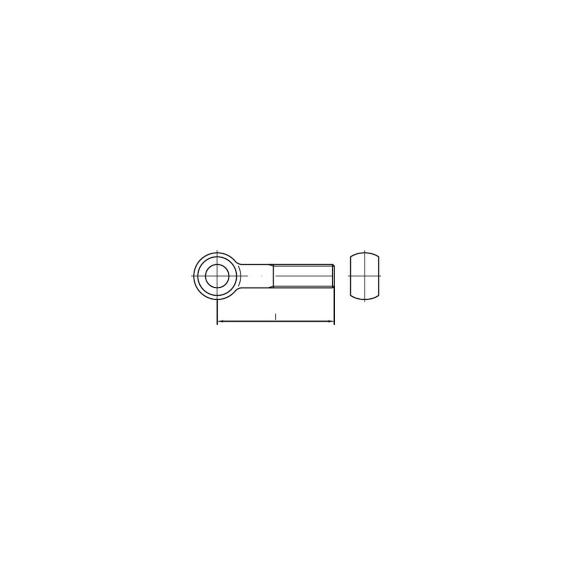 DIN 444 Form B Augenschraube M5x30 Stahl 4.6 galvanisch verzinkt ; Industrial Quality Supplies
