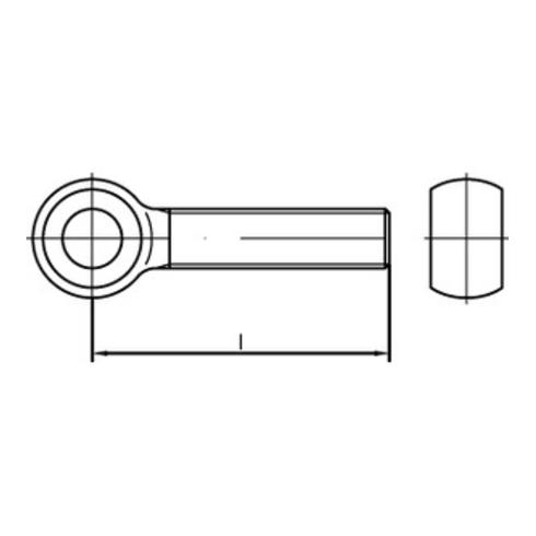 DIN 444 Form LB Augenschraube VG M8x70 Stahl 4.6 galvanisch verzinkt