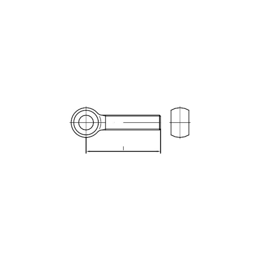 DIN 444 Vis à œil, 4.6 galZn filetage complet LB M16x150 HP