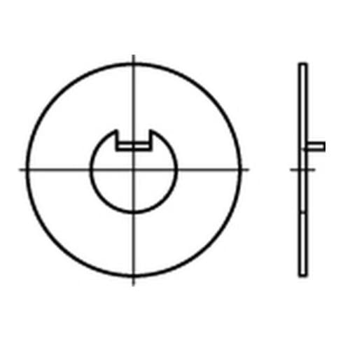 DIN 462 Flache Scheibe Stahl 58mm mit Innennase