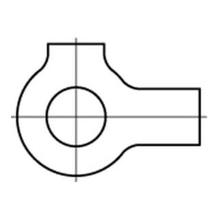 DIN 463 Flache Scheibe Edelstahl A4 10,5mm mit 2 Lappen