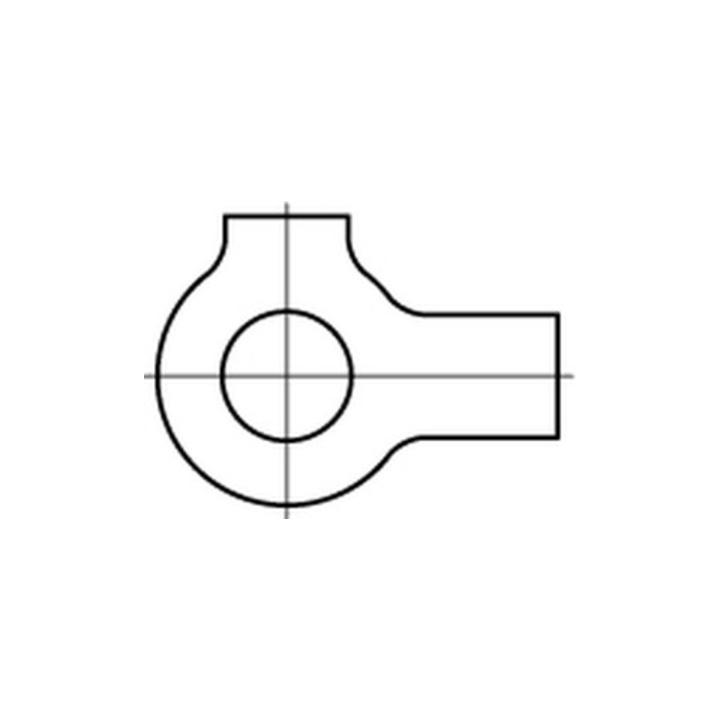DIN 463 Flache Scheibe Messing 17mm mit 2 Lappen ; Industrial Quality Supplies