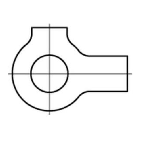 DIN 463 Flache Scheibe Stahl 25mm mit 2 Lappen