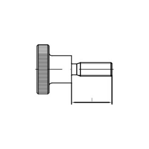 DIN 464 Rändelschraube, hohe Form, 5.8 galZn M6x35 HP