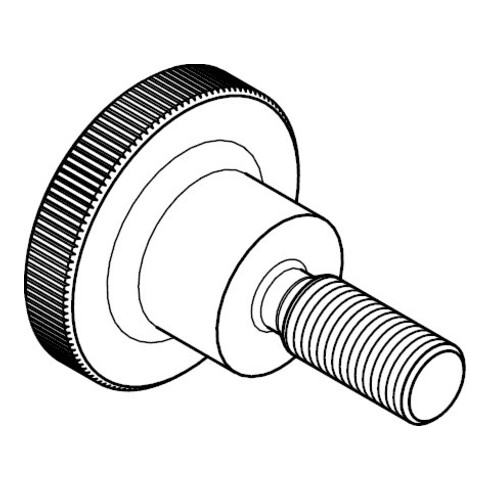 DIN 464 Rändelschraube, hohe Form, 5.8 M6x35 HP