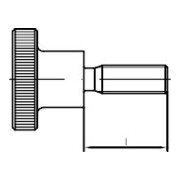 DIN 464 Rändelschraube, hohe Form, MS M4x10 HP
