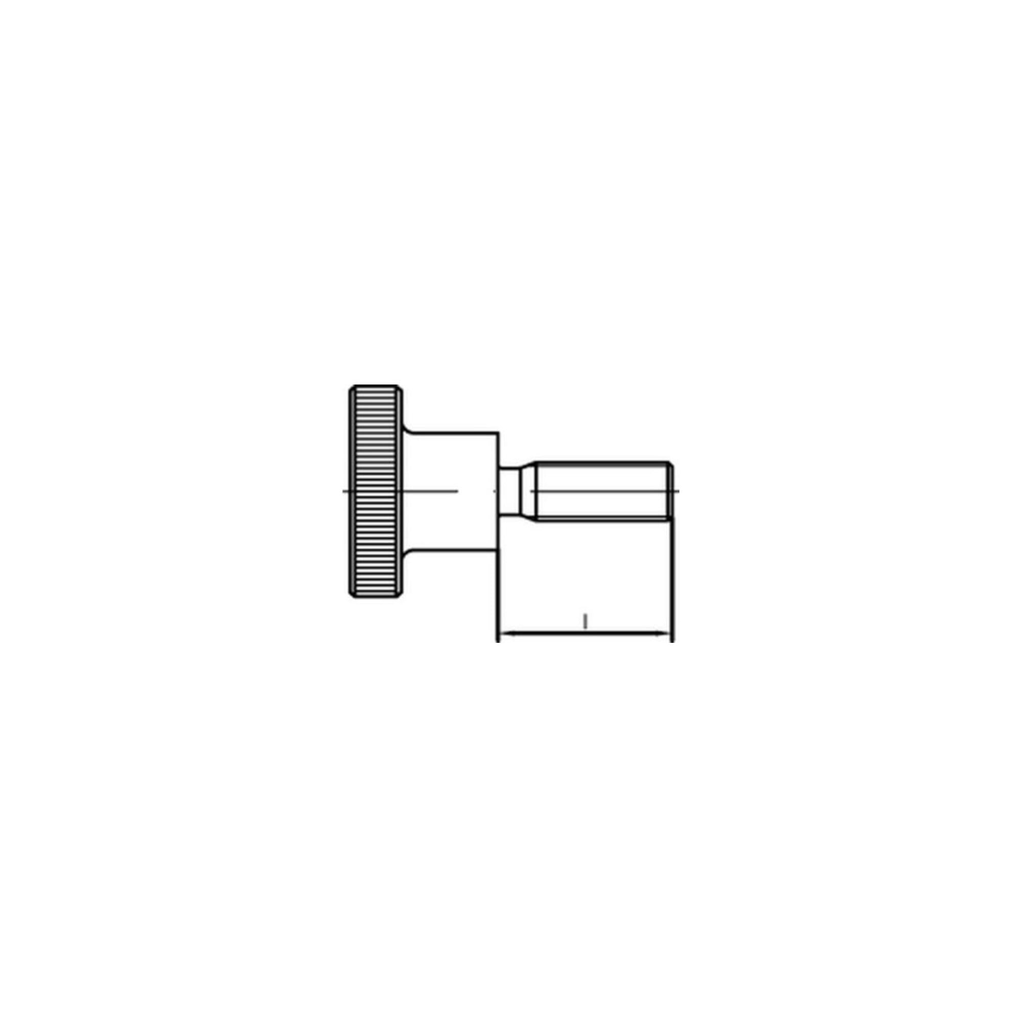 DIN 464 Rändelschraube hohe Form VG M6x20 Edelstahl A1 blank ; Industrial Quality Supplies