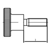 DIN 464 Rändelschraube hohe Form, Edelstahl A1-50, blank