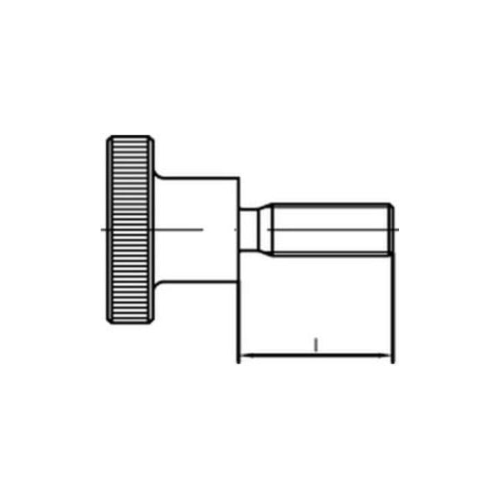 DIN 464 Vis moletée haute forme, acier