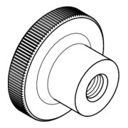 DIN 466 Rändelmutter, hohe Form, MS M4 HP-3
