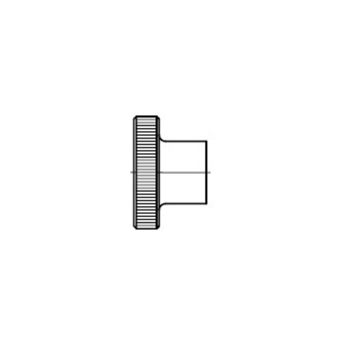 DIN 466 Rändelmutter, hohe Form, MS M6 HP