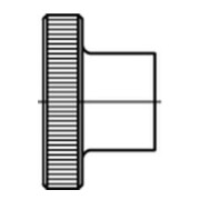 DIN 466 Rändelmutter hohe Form, Edelstahl A1-50, blank