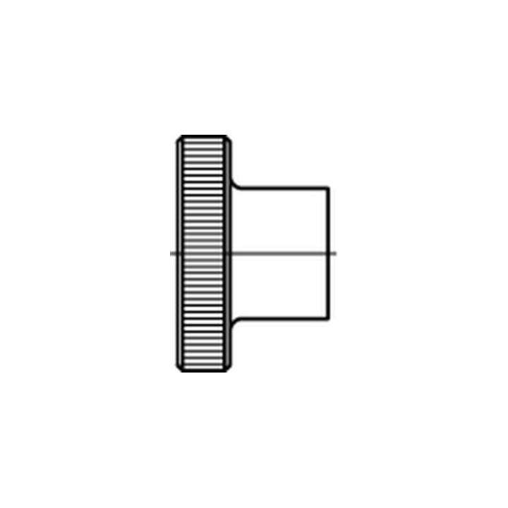 DIN 466 Rändelmuttern Messing M 4 Ms S