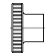 DIN 466 Rändelmutter hohe Form, Messing, blank