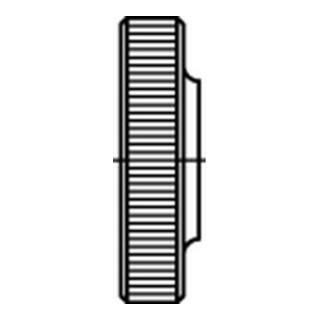DIN 467 Rändelmuttern 5 M 5 S, 100 Stück