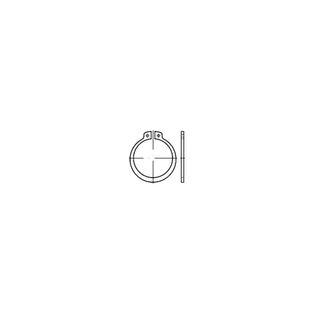 DIN 471 Circlips pour arbres, version standard, FST série lourde 45x2,5 H