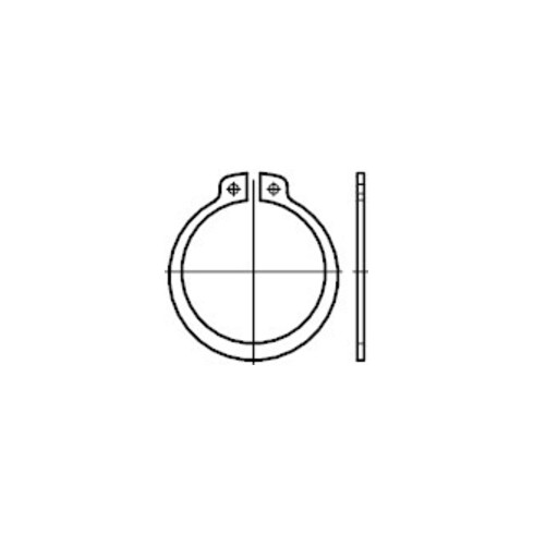 DIN 471 Sicherungsring für Wellen, Regelausführung, FST 5x0,6 KP