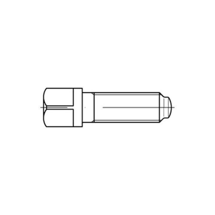 DIN 480 Vierkantschraube Vollgewinde, Außenvierkant m. Bund u. Ansatzkuppe, Stahl 10.9, blank