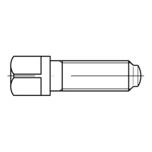 DIN 480 Vierkantschraube Vollgewinde, Außenvierkant m. Bund u. Ansatzkuppe, Stahl 10.9, blank