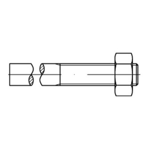 DIN 525 Anschweißende M14x180 Stahl 3.6 blank m. Mutter