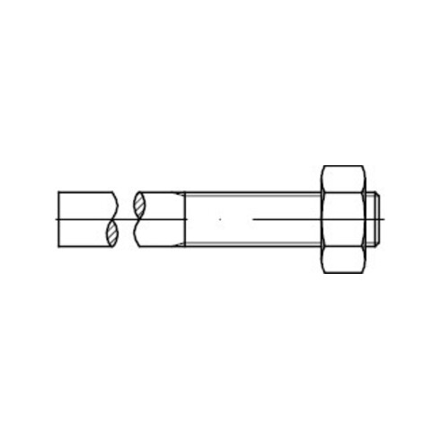 DIN 525 Embout à souder avec écrou hexagonal, 3.6 M22x220/80 HP