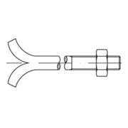 DIN 529-C Steinschraube mit Spaltdolle und Mutter, Stahl, galvanisch verzinkt
