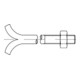 DIN 529 Steinschraube Form C= Spaltdolle, mit Mutter, Mu 3.6 galZn C M24x320 HP-3