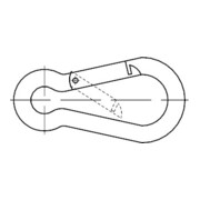 DIN 5299 Mousqueton, forme C, ST galZn C M70 HP-1