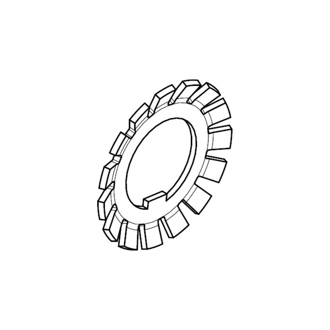 DIN 5406 Plaque de sécurité pour écrous à rainure selon DIN 981, ST MB8/ M40x1,5 HP