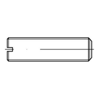 DIN 551 Gewindestift VG M2,5x5 Stahl 14H blank Schlitz m. Kegelkuppe