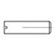 DIN 551/ISO 4766 Gewindestift mit Kegelkuppe und Schlitz, Messing, blank-1