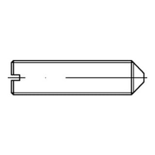 DIN 553/ISO 7434 Gewindestift mit Spitze und Schlitz, Edelstahl, blank