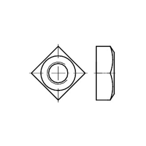 DIN 557 Écrou carré, 5 galZn M16 HP