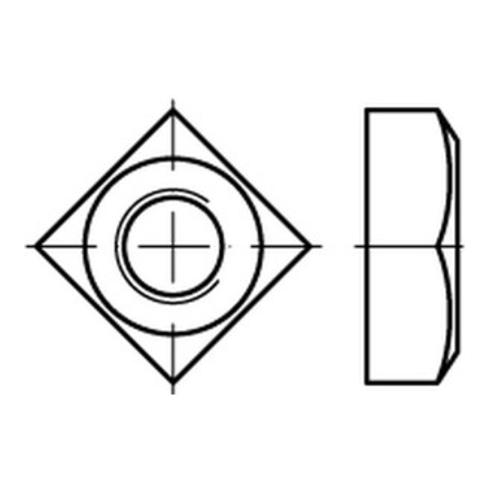 DIN 557 Vierkantmutter, Stahl