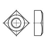 DIN 557 Vierkantmutter, Edelstahl