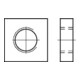 DIN 562 Vierkantmutter, niedrige Form, 04 galZn M10 HP-1