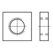 DIN 562 Vierkantmutter, niedrige Form, 04 galZn M10 HP