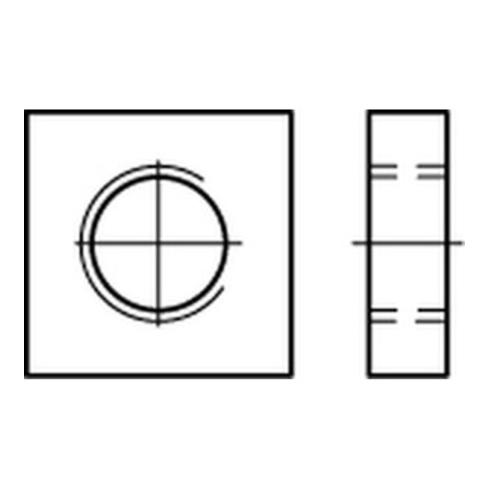 DIN 562 Vierkantmuttern 04 M 10 SW 17 galvanisch verzi