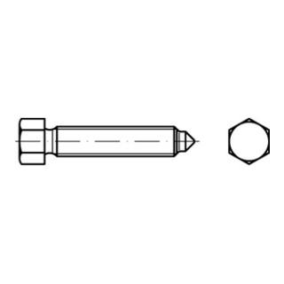 DIN 564-A Sechskantschraube mit Rille, Vollgewinde, Stahl 8.8, blank