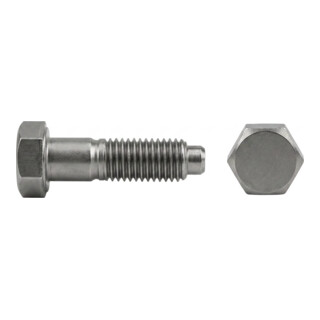 DIN 564-A Sechskantschraube mit Rille, Vollgewinde, Stahl 8.8, blank