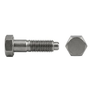 DIN 564-A Sechskantschraube mit Rille, Vollgewinde, Stahl 8.8, blank