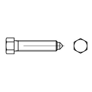 DIN 564-B Sechskantschraube mit Rille, Vollgewinde, Stahl 8.8, blank